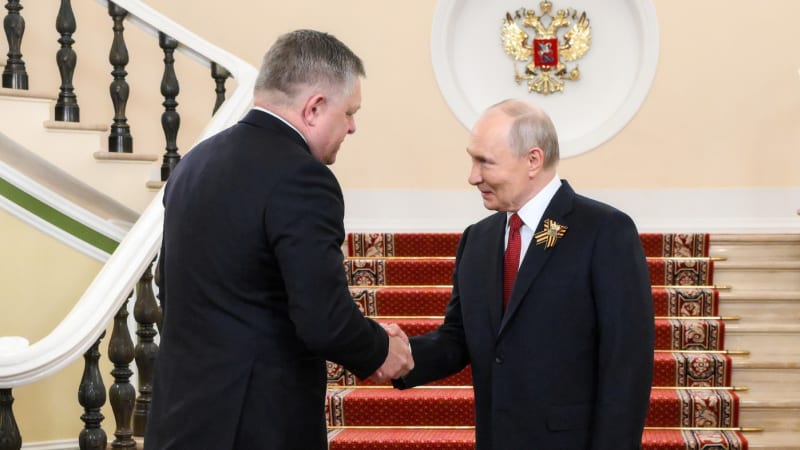 Putin děkoval Ficovi za návštěvu Moskvy. Merz slovenského premiéra kritizuje